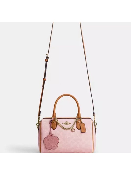 Rowan Satchel Bag In Signature Canvas With Charms - Picture 5 of 12